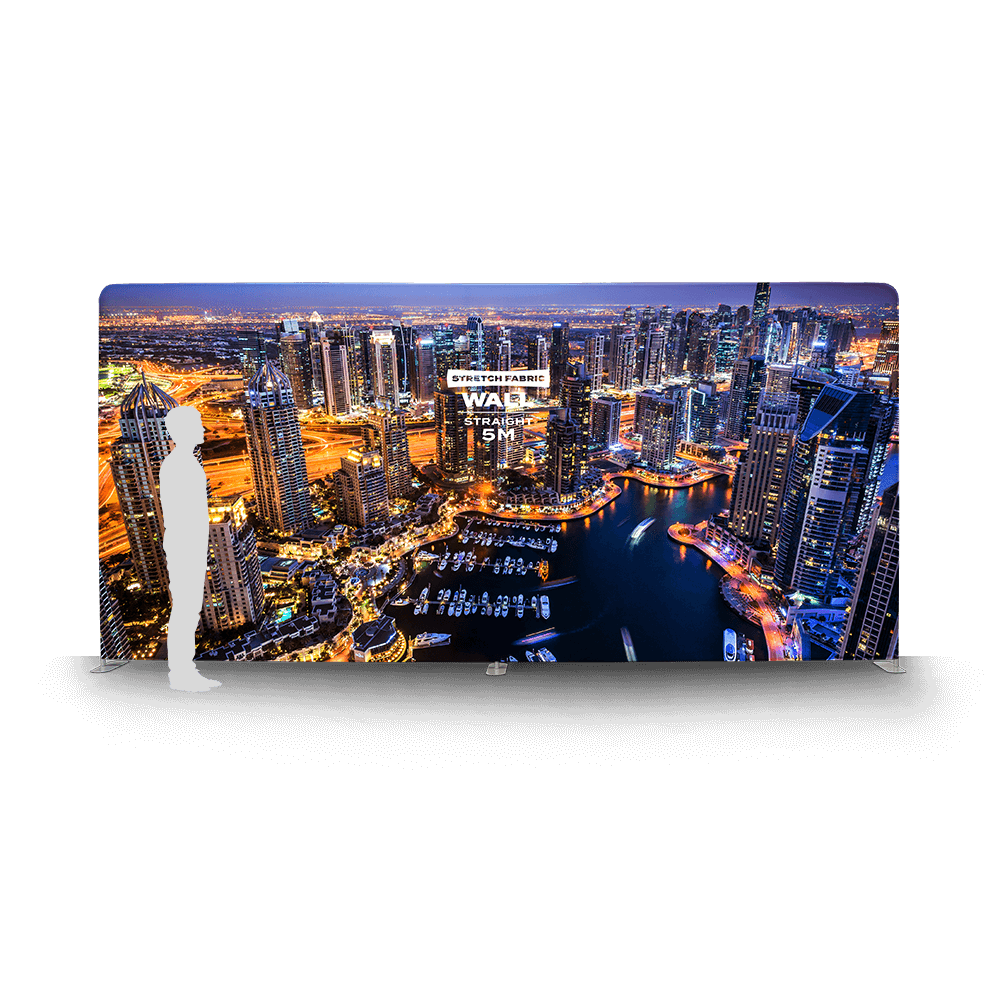 Stretch fabric wall straight hero 5m